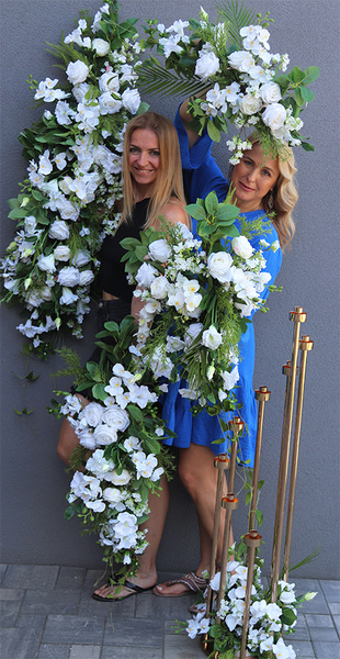 Wedding Place, biała dekoracyjna girlanda