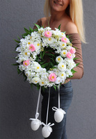 Hedfia, wielkanocny wianek z jajkami, śr.30cm