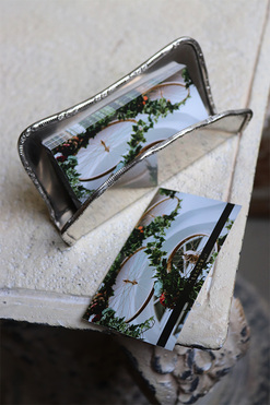 elegancki wizytownik /  stojak na wizytówki, Premioso, wym.6x12x5cm