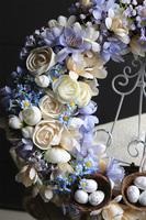 Fioletowa Delikata, wielkanocny wianek dekoracyjny