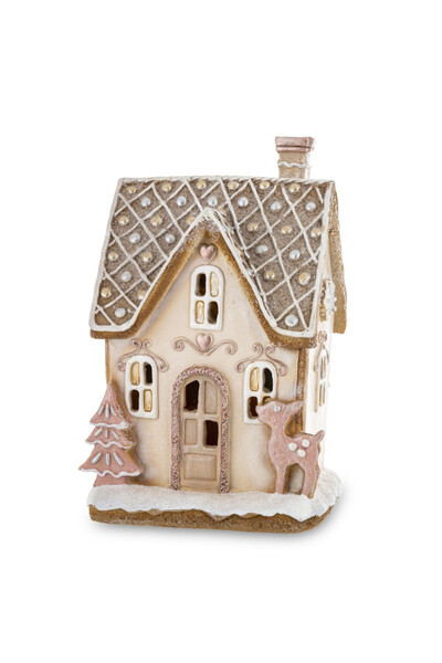 Gingerbread C, świąteczny domek z piernika LED pozytywka, wym.22.5x14.5x10cm