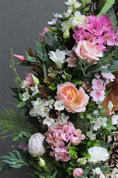 Malediwy Pink 2, stylowa girlanda ze sztucznych kwiatów