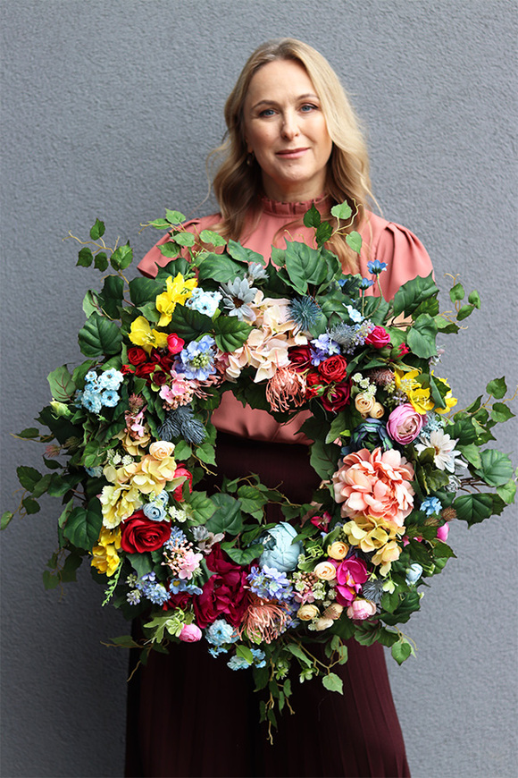 bardzo duży barwny wianek, Marietta Summer 2