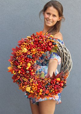 Frutano 2, jesienny wianek owocowy, śr.47cm  