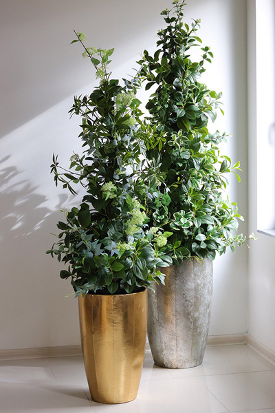 New Green Srebrna Bajka, drzewko sztuczne kolumnowe w donicy