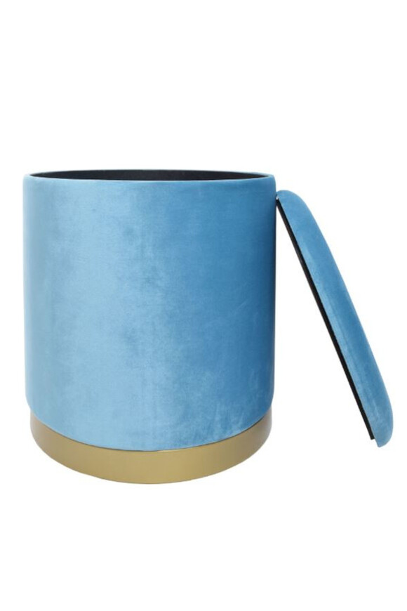 Celebration Blue Big, aksamitna pufa / siedzisko, wym.40x40x45cm