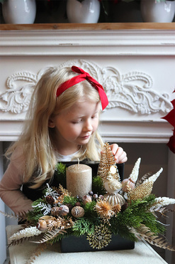 Black Cristal Gossamer, świąteczny stroik w szkatułce, wym.28x39cm 