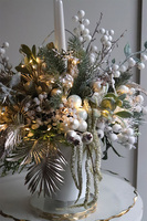 Silver Landia Small, stroik świąteczny