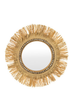 Boho Mirror C, okrągłe lustro wiszące, wym.53x53cm