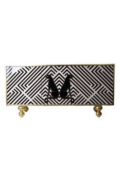 Luksor, komoda szeroka ze wzorem, wym.75.5x150.5x50cm