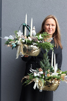 Monelia Glamour, świąteczny stroik z ptaszkiem