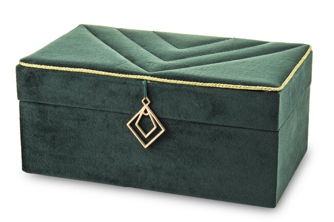 szkatułka / kuferek Florencja Green, wym.10x22x13cm