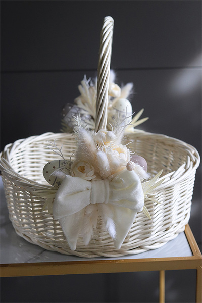 Creama, dwustronnie dekorowany koszyczek wielkanocny