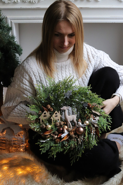 Scandi Days, świąteczny wianek dekoracyjny, śr.37cm