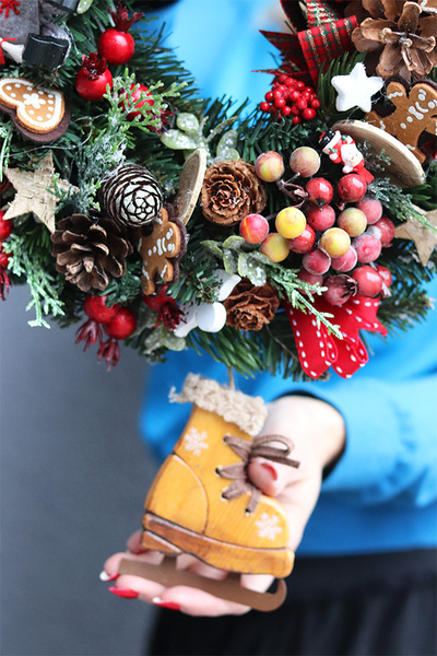 bożonarodzeniowy wianek, Kraina Piękna, śr.33cm