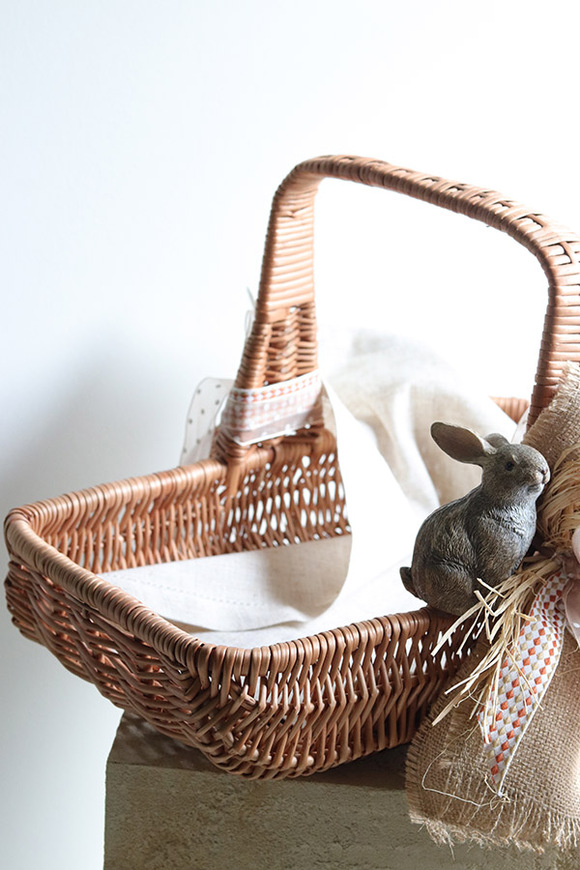 Boho Bunny, dekorowany koszyczek wielkanocny