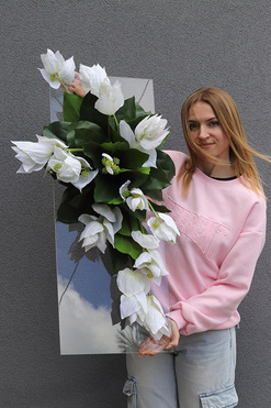 Clear Design Medinilla, dekoracja nagrobna na płycie, wym.90x35cm 