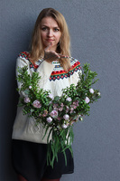 Subtelle Dekorana, kwiatowy wianek na drzwi na obręczy