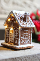 Gingerbread Xmas A, świąteczny domek z piernika LED