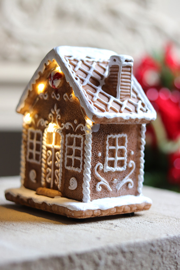 Gingerbread Xmas A, świąteczny domek z piernika LED