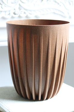 Mira Eco, osłonka doniczka, brązowa, wym.30x25cm