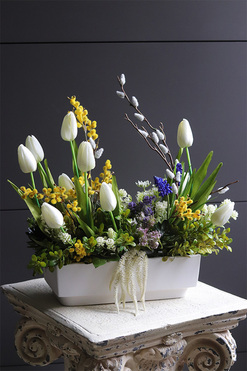 Spring Decoration Resta, stroik wielkanocny z szafirkami, wym.42x45cm 