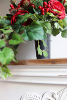 Red Roses, zimowy bukiet nagrobny we wkładzie