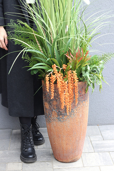 Brefera Design, wysokiej jakości sztuczna trawa w donicy