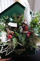 List od Mikołaja, koperta flowerbox świąteczny