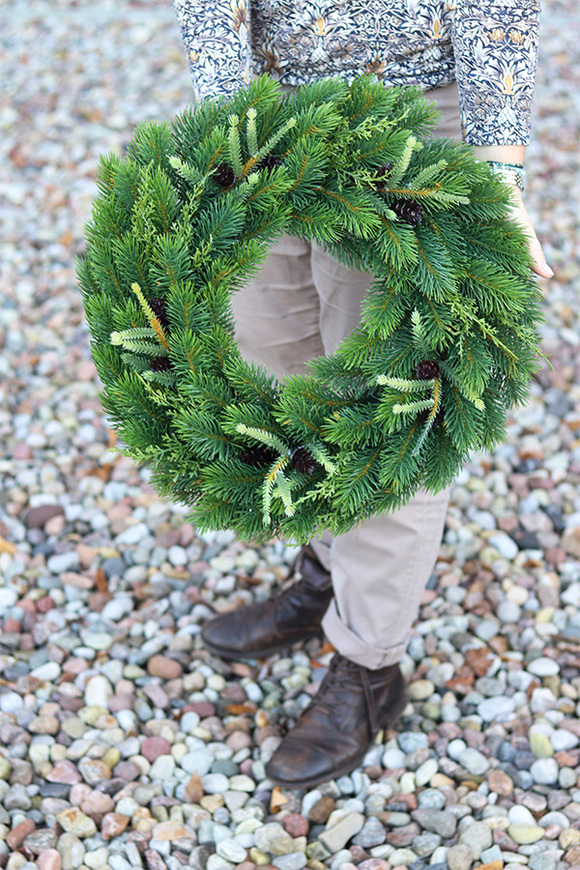 Natural Christmas, iglasty wianek jak żywy, śr.48cm    