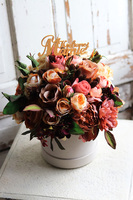 Kawowy Dzień Mamy, flowerbox z dedykacją, wym.33x24cm 