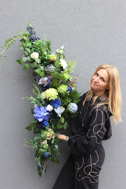 Bluesilda, girlanda nagrobna, dł.100cm