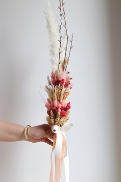 Koralowa Wielkanoc, palemka wielkanocna, dł.73cm