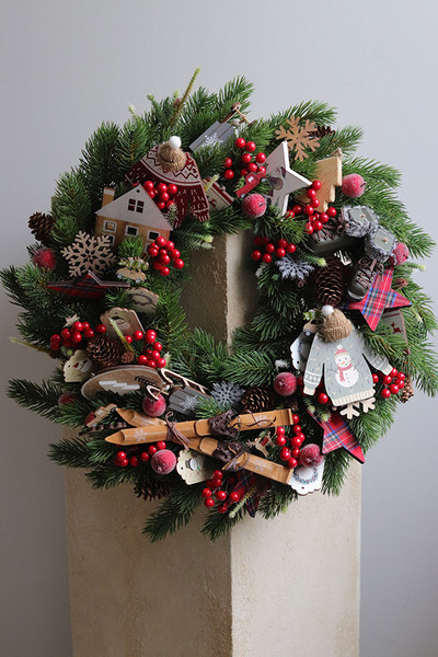 Świąteczne Porządki, świąteczny wianek na drzwi