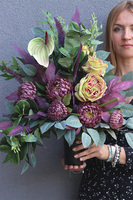 Anturium Luise, komplet dekoracji nagrobnych