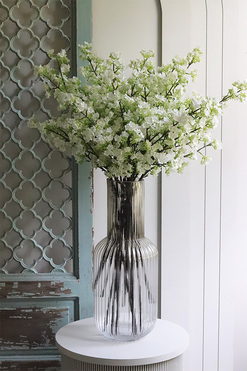 OD RĘKI Nemezja Bottle, bukiet kwiatów w wazonie, biała, wys.74cm