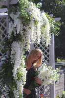 elegancka girlanda z białymi kwiatami, Wisterianna, dł.350cm