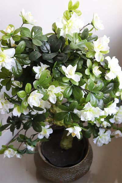 Azalia Bonsai Eduardo, sztuczna roślina w donicy