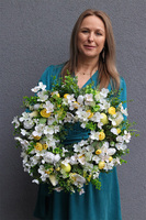 Powiew Wiosny, wielkanocny wianek na drzwi z hiacyntami