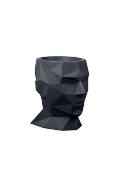 Adonis, nowoczesna donica głowa, antracytowa, wys.40cm