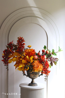 Pani Jesień, kompozycja kwiatowa w pucharze