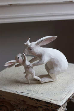 OD RĘKI Zajączkowo A, figurka wielkanocna zajączki, wym.23x22x9cm