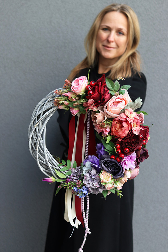 elegancki wianek na drzwi England 2, śr. 42cm 