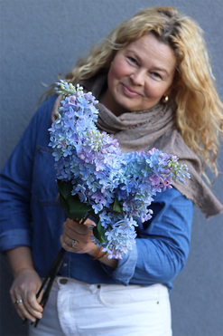 OD RĘKI Bzy Deluxe Premium, gumowy bez kwitnący lilak, błękit, 3szt, dł.70cm