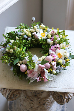 wianek na drzwi, Zieleń Wielkanocna, śr.31cm