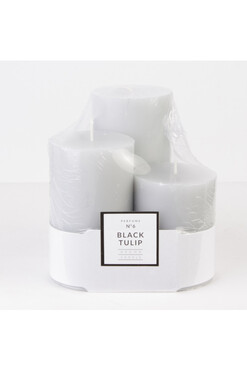 świeca zapachowa, A&C Trio Black Tulip, kpl.3szt