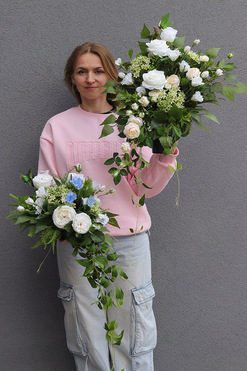 Weiss, zestaw dekoracji nagrobnych, kompozycja + bukiet