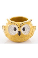 Cottage Owl, osłonka na kwiaty, żółta