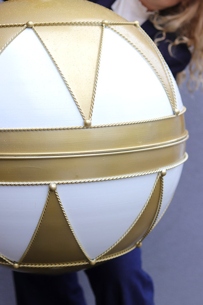 XMAS Ball, figurka bombka metalowa duża dekoracja złota	