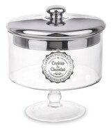 Cookies & Chocolate, bomboniera na nodze, srebrna, wym.20x19cm 